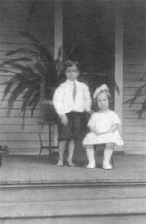Isaac Cuthbert Evans (age 6) and Frances Evans (age 4)